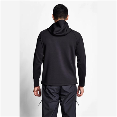 Siyah Erkek Fermuarlı Kapüşonlu Sweatshirt