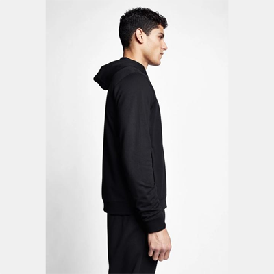 Siyah Erkek Fermuarlı Kapüşonlu Sweatshirt