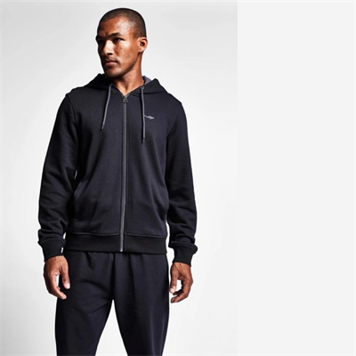 Siyah Erkek Kapüşonlu Sweatshirt 