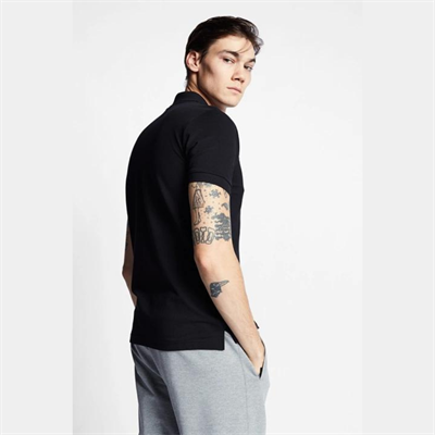 Siyah Erkek Kısa Kollu Polo Yaka T-Shirt 