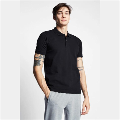 Siyah Erkek Kısa Kollu Polo Yaka T-Shirt 