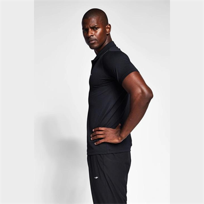 Siyah Erkek Polo Yaka T-Shirt 