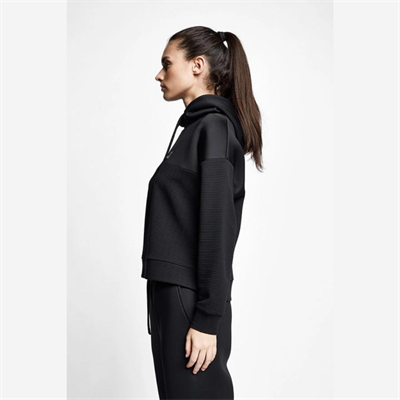 Siyah Kadın Kapüşonlu Sweatshirt 
