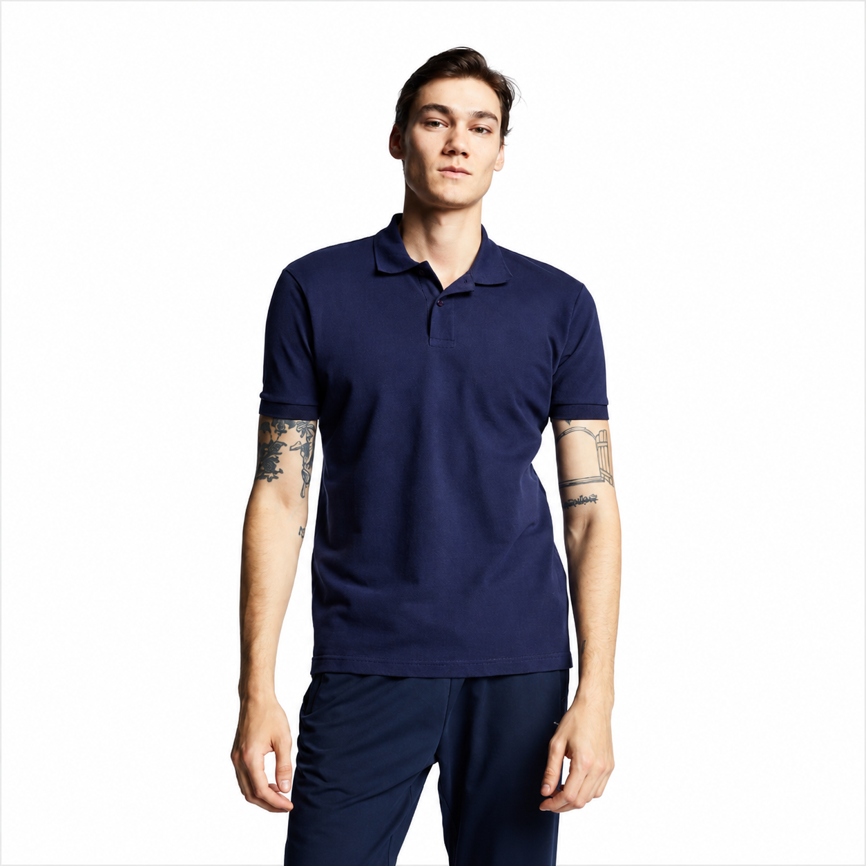 Lacivert Erkek Kısa Kollu Polo Yaka T-Shirt