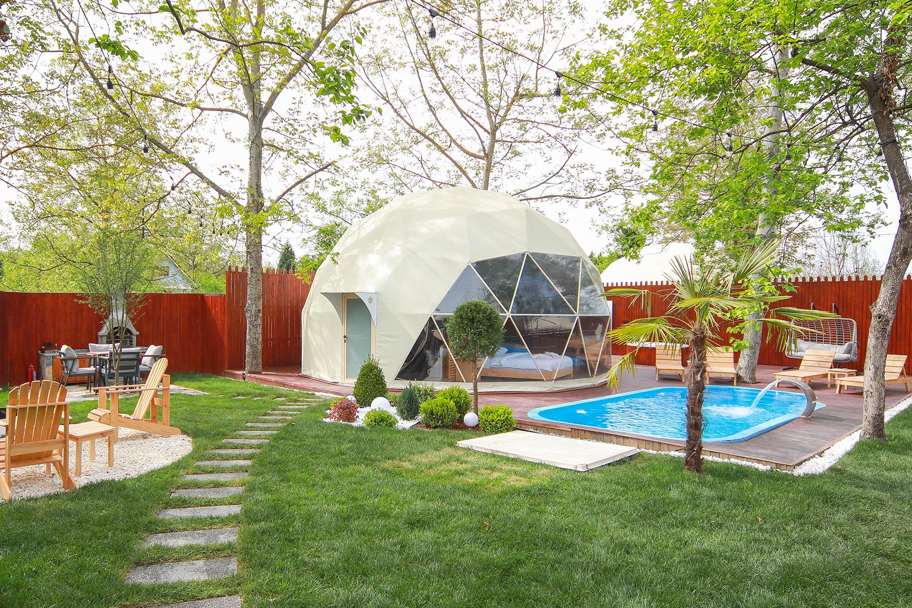 Noniva 8m. Glamping Çelik Dome