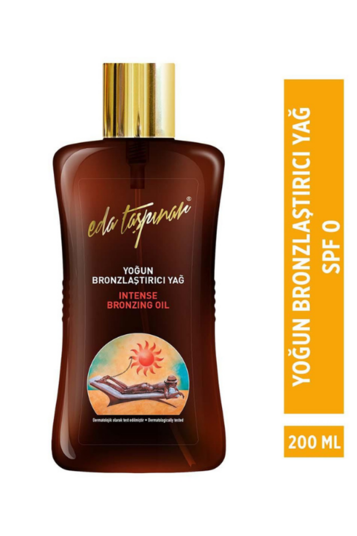 Eda Taşpınar Bronzlaştırıcı Güneş Yağı SPF 15 – Koruyucu ve Işıltılı Bronzluk – 200 ml