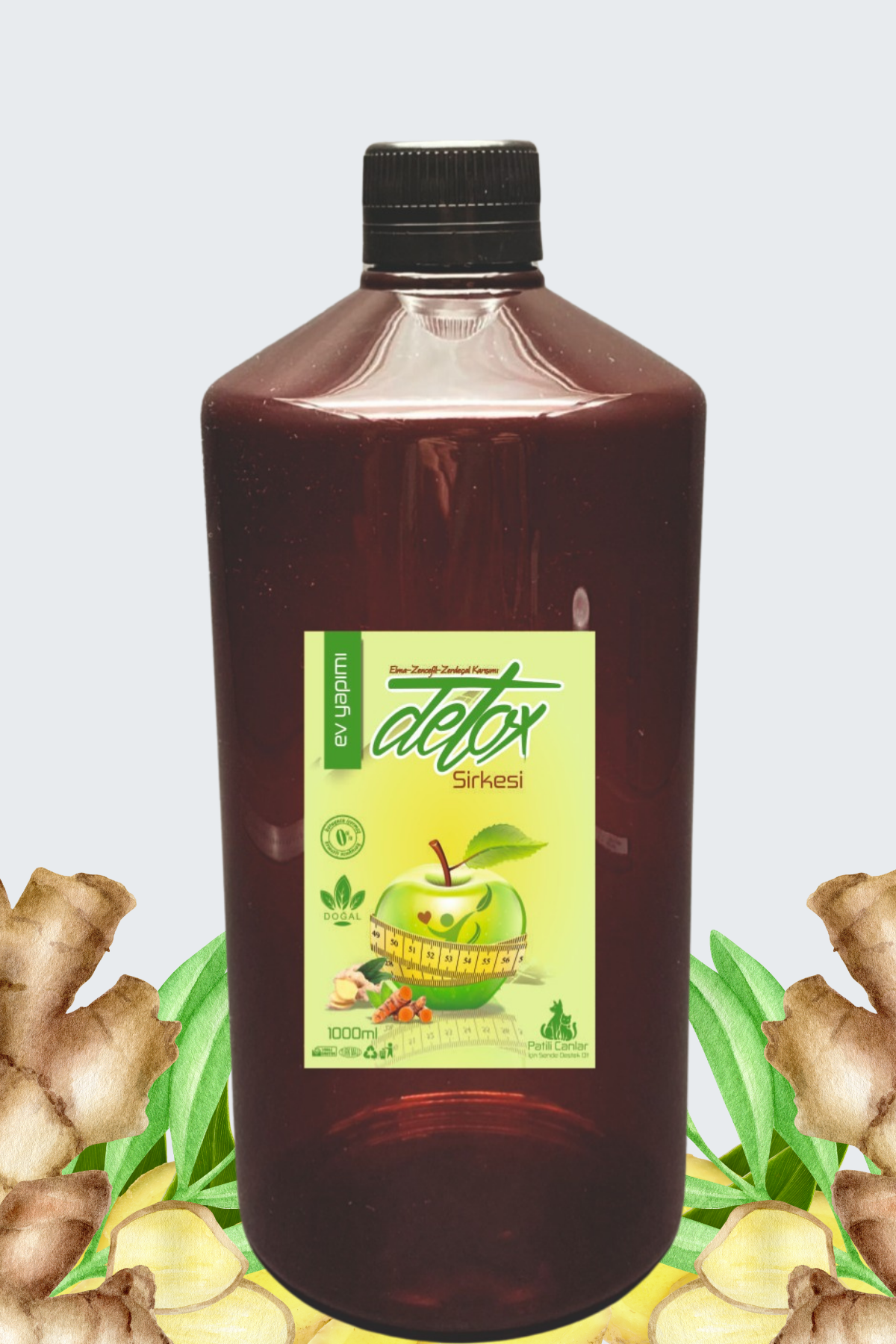 Ev Yapımı Detox Form Mix Prebiyotik Ödem Atmaya Ve Kilo Vermeye Yardımcı Zayıflama Detoks Sirkesi 1000 ml detox vinegar