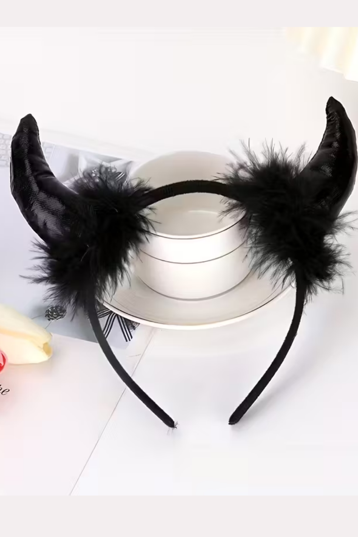 Halloween Şeytan Kulağı Başlık – Kostüm, Parti, Maskeli Balo ve Cosplay İçin Cadılar Bayramı Aksesuarı