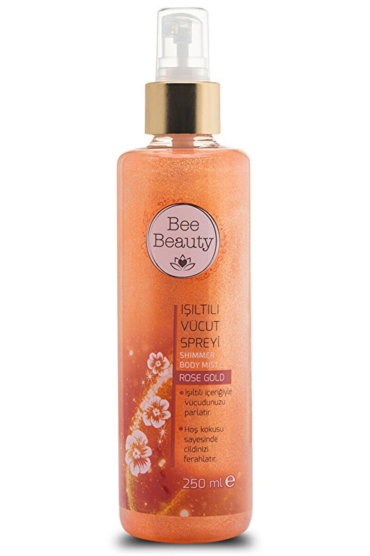 Rose Gold Işıltılı Vücut Spreyi Parfüm
