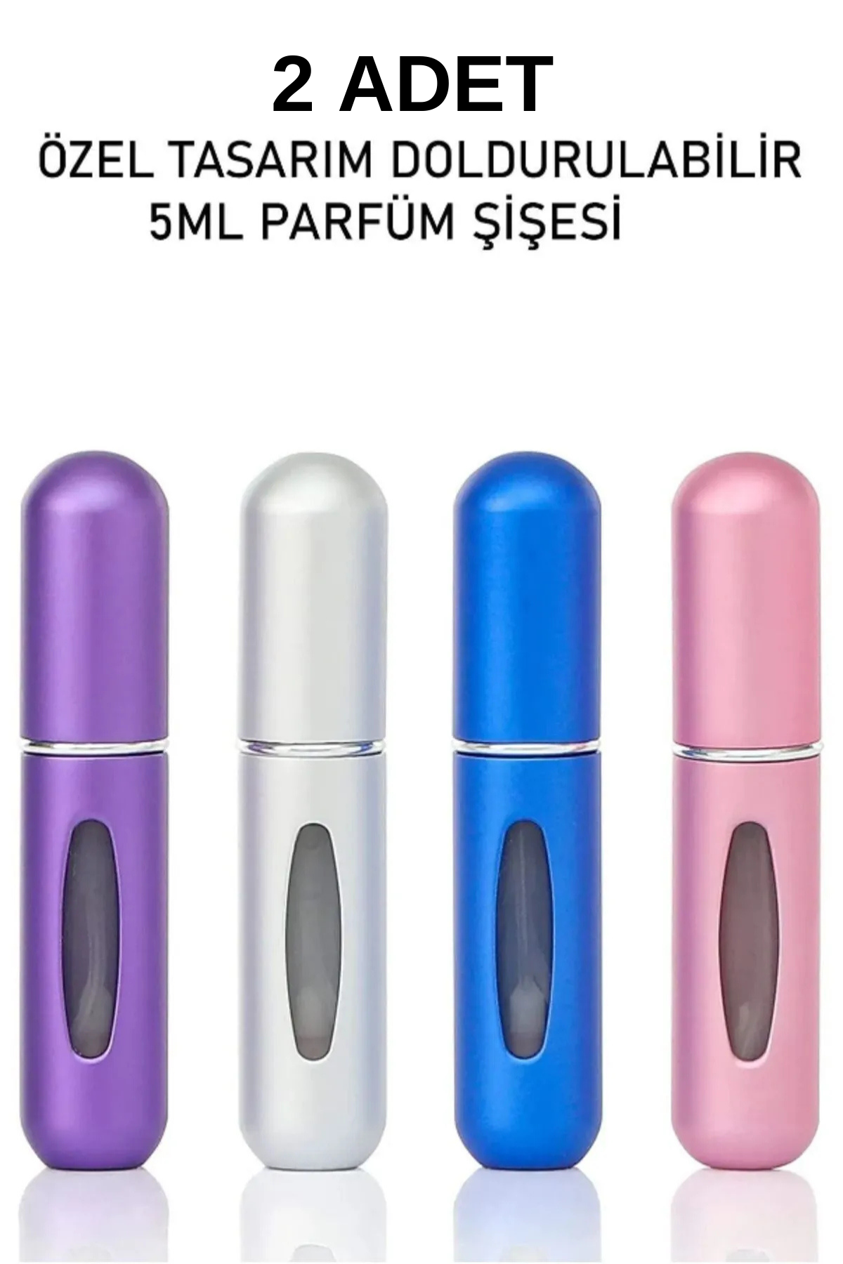 2 li Parfüm Şişesi Çanta Içi Mini Doldurulabilir Seyahat Cep Yedek Parfüm Şişesi 5 ml
