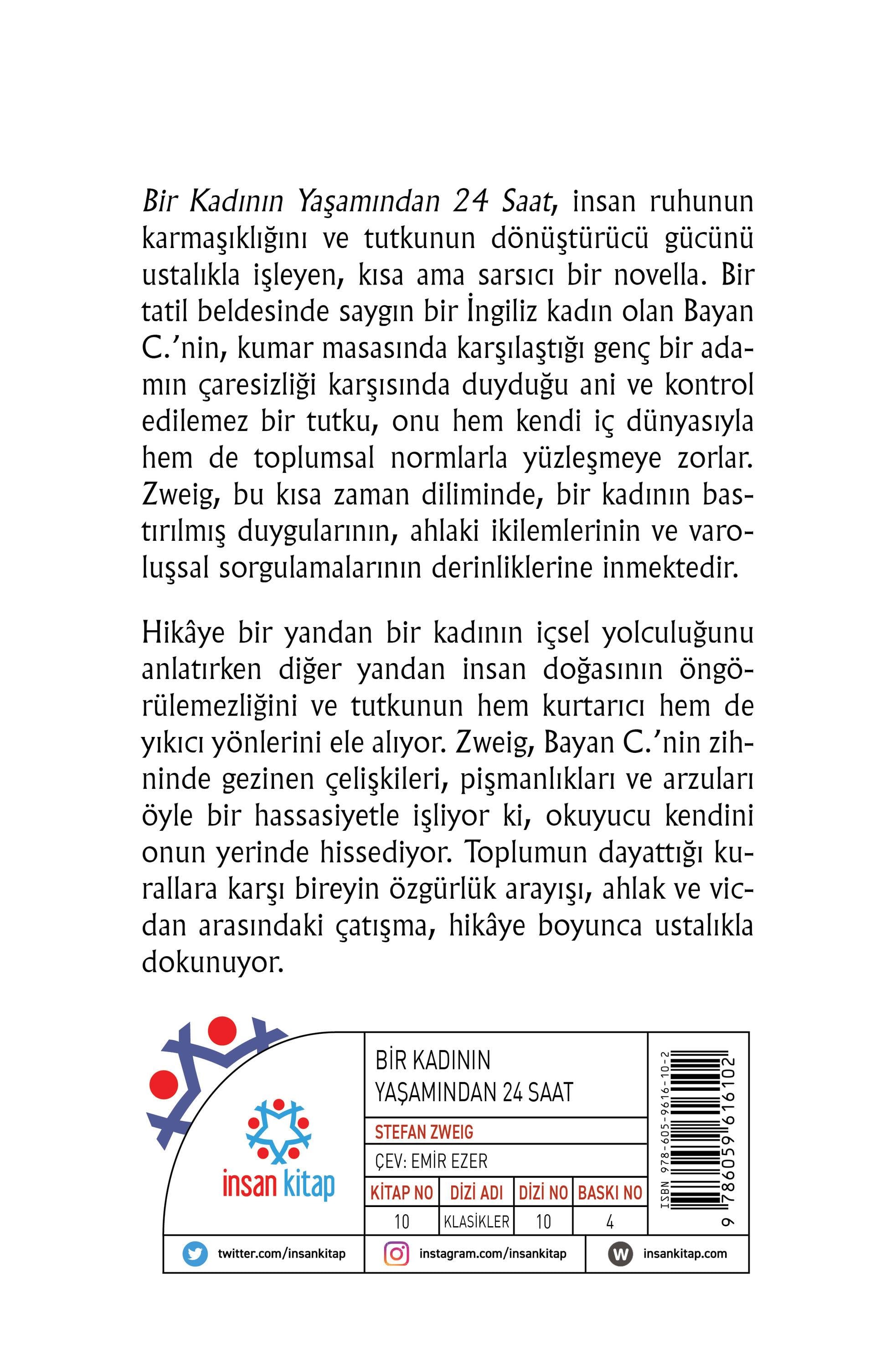 Bir Kadının Yaşamından 24 Saat  - (Cep Boy)