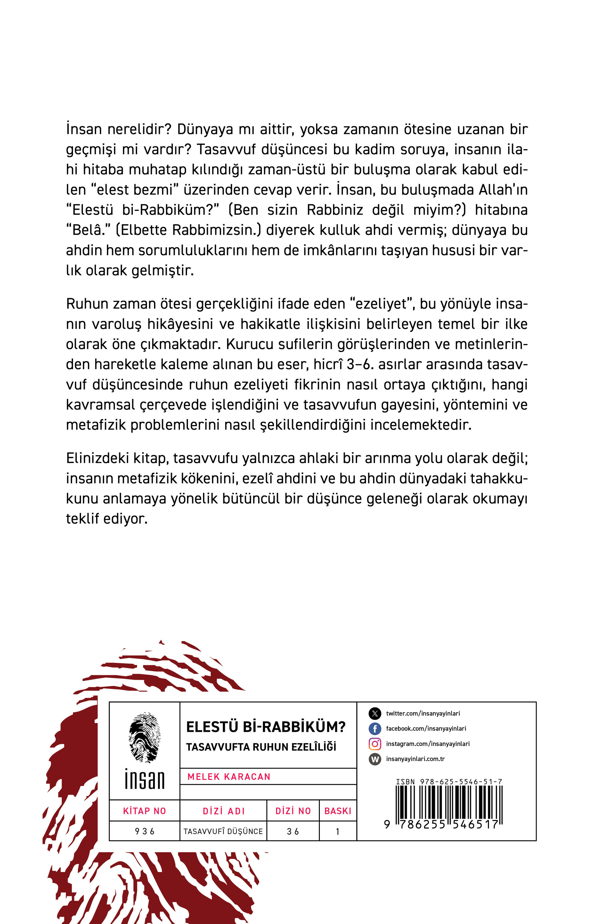 Elestü bi-Rabbiküm? - Tasavvufta Ruhun Ezelîliği (Hicrî 3-6. Asırlar)