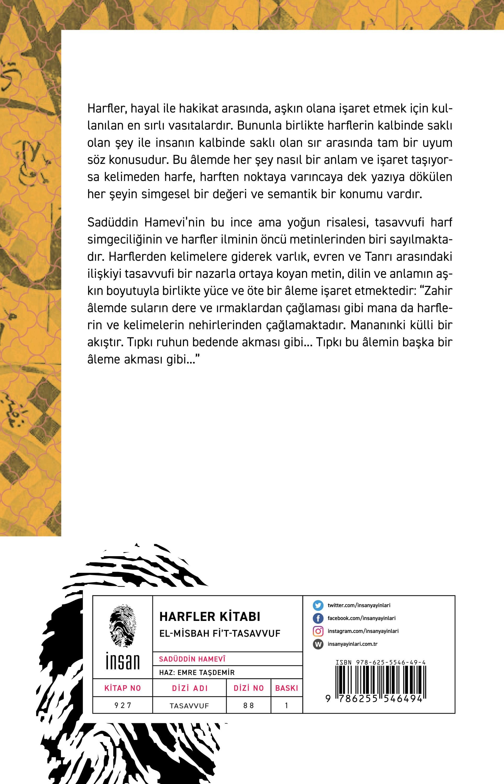 Harfler Kitabı - el-Misbah fit-Tasavvuf
