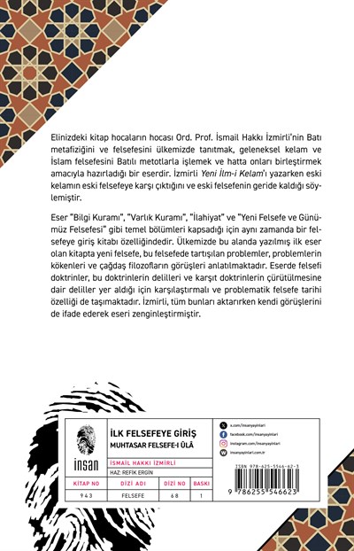 İlk Felsefeye Giriş