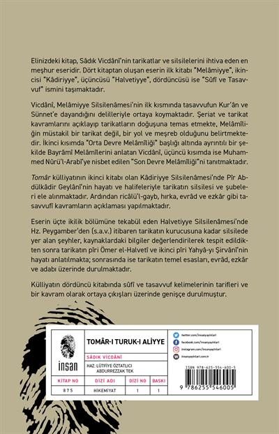 Tomar-ı Turuk-ı Aliyye - Melâmiyye, Kâdiriyye, Halvetiyye, Sufi ve Tasavvuf