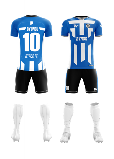 Futbol Forma Takım Model 013 0010 Beyaz Mavi