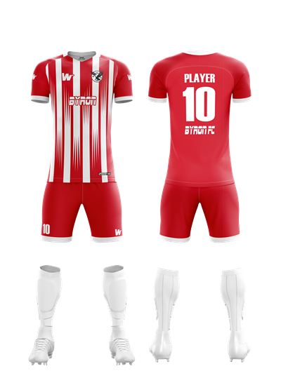 Futbol Forma Takım Model 014  0002 Beyaz Kırmızı
