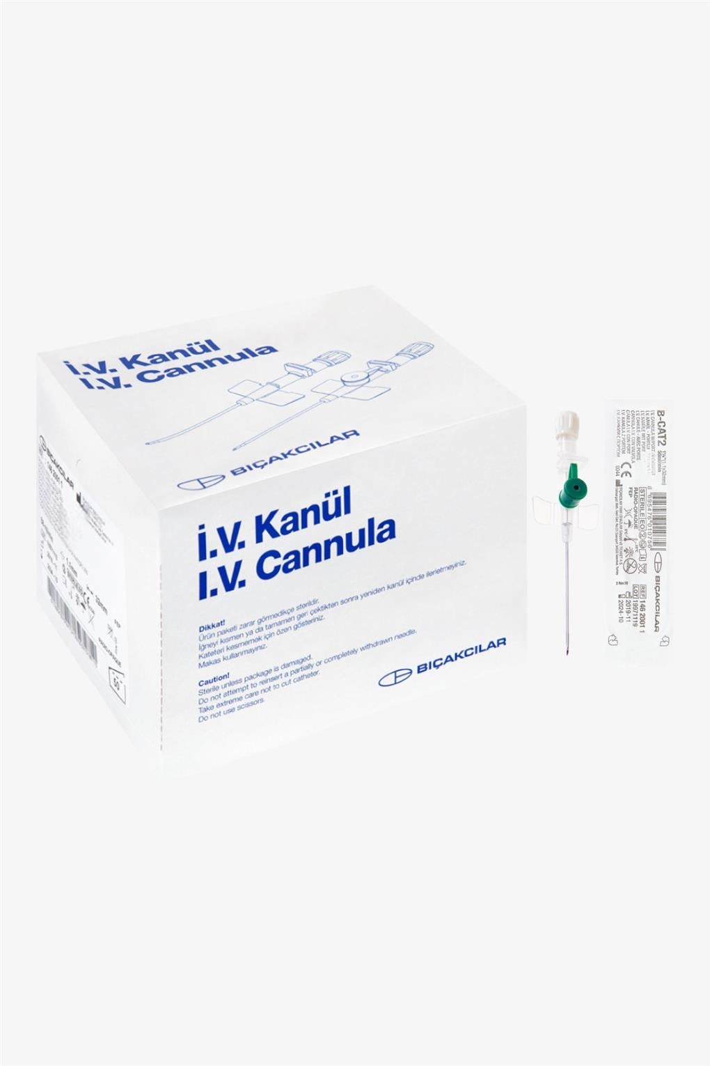 Bıçakçılar I.V. Kanül ( İntraket ) 18 G Yeşil 50'li