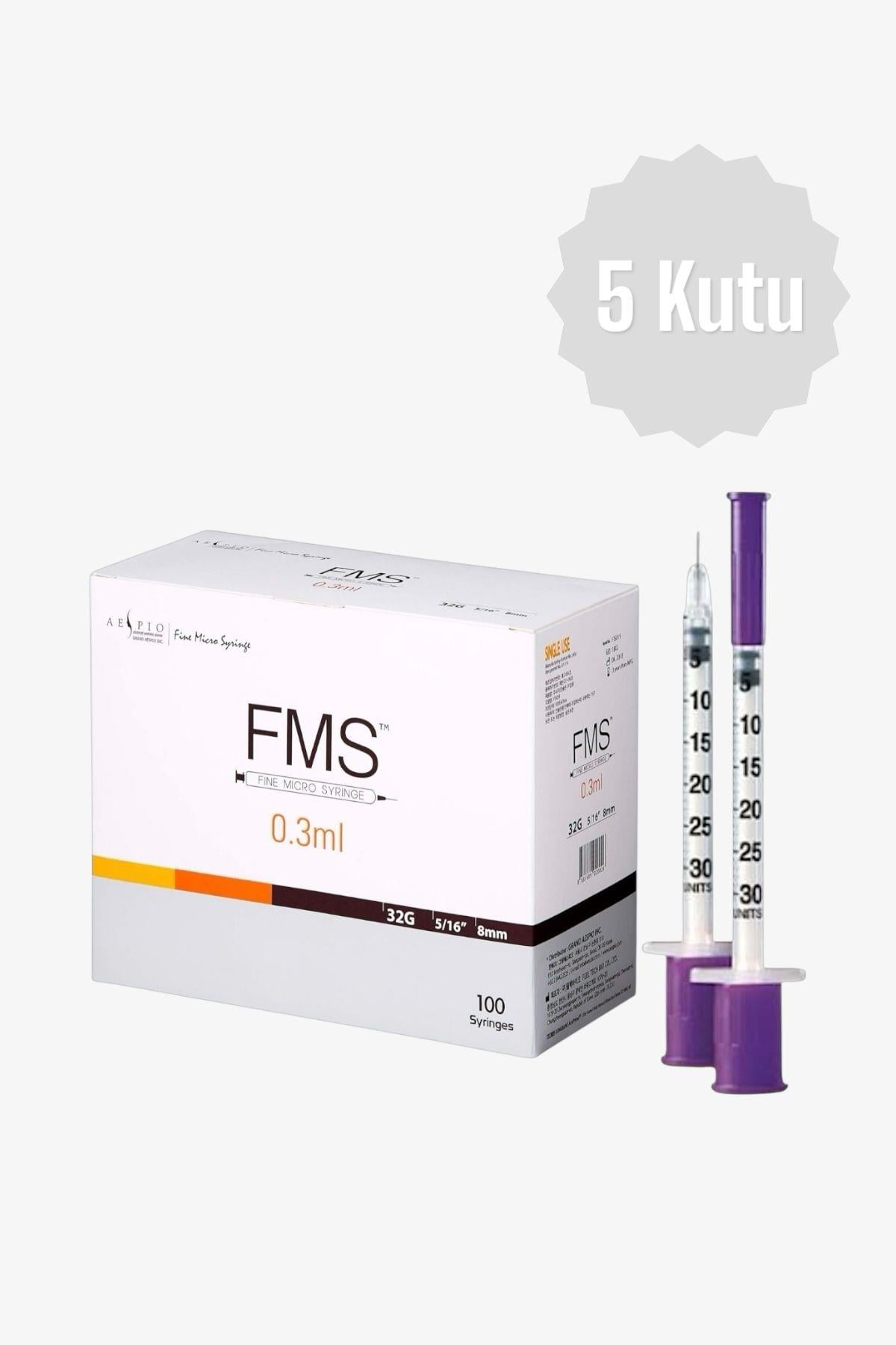 Fms Micro-Fine  0,3 Ml ( 32Gx8mm ) Enjektör 100'lü 5 Kutu