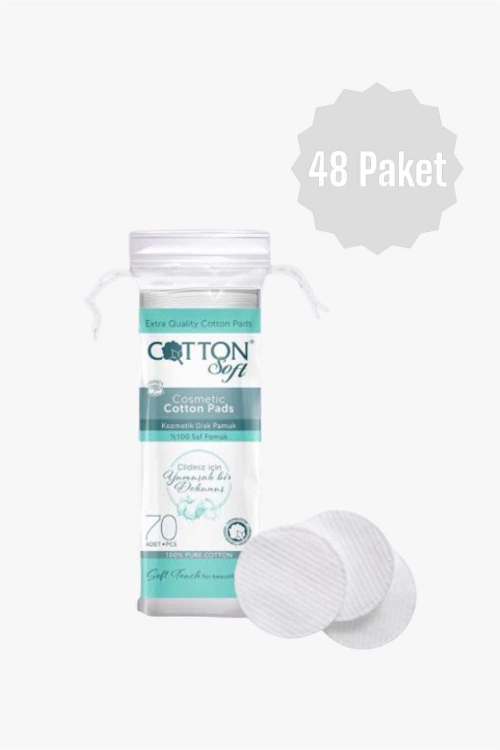 Orijinal %100 Disk Pamuk 70'li  1 Koli (48 Paket)