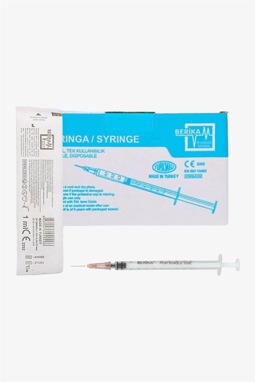 Berika 1 Ml Enjektör 100'lü