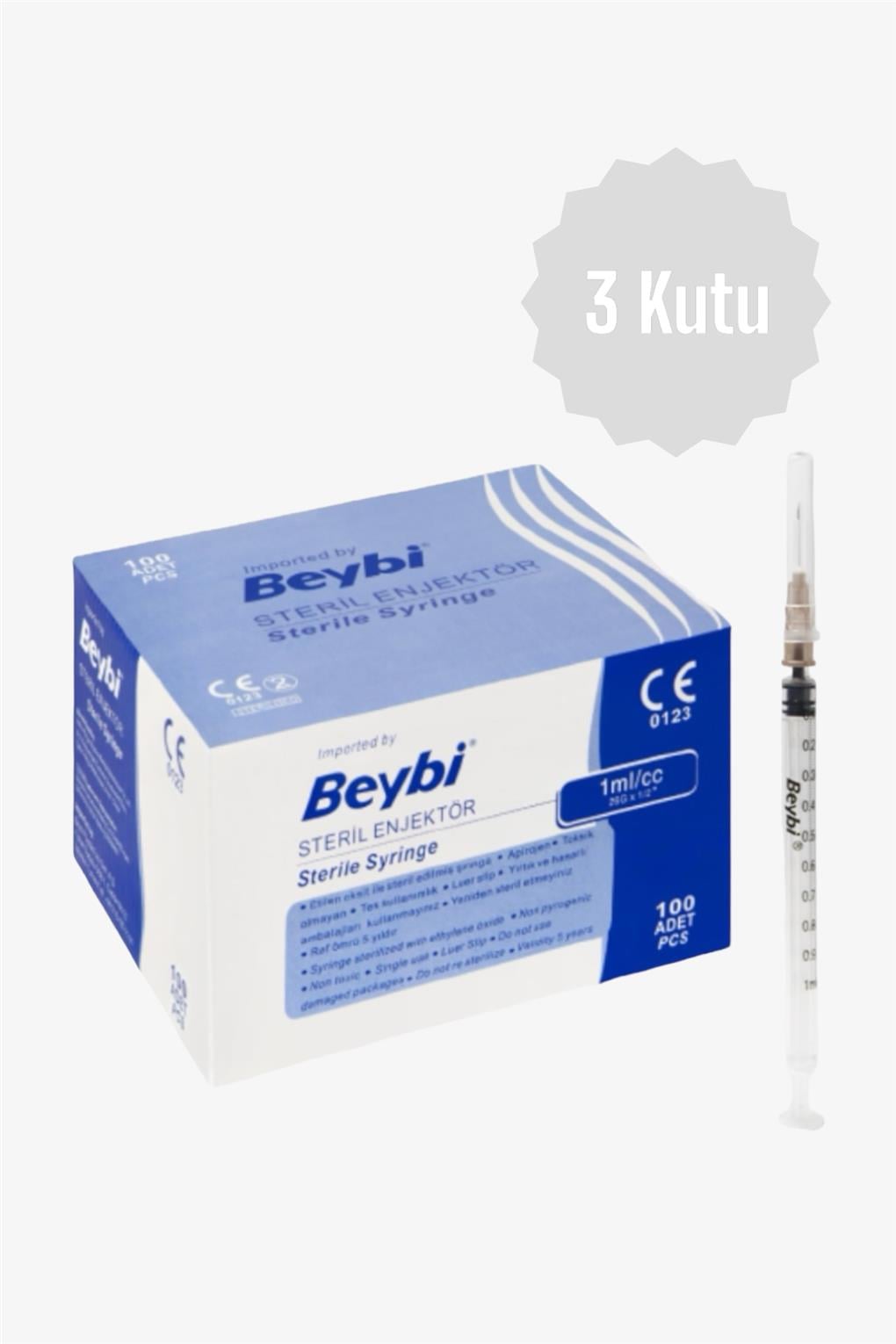 Beybi 1 Ml Enjektör 100'lü 3 Kutu