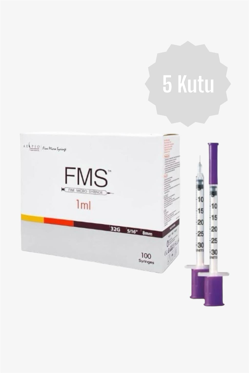 Fms Micro-Fine  1 Ml ( 32Gx8mm ) Enjektör 100'lü 5 Kutu