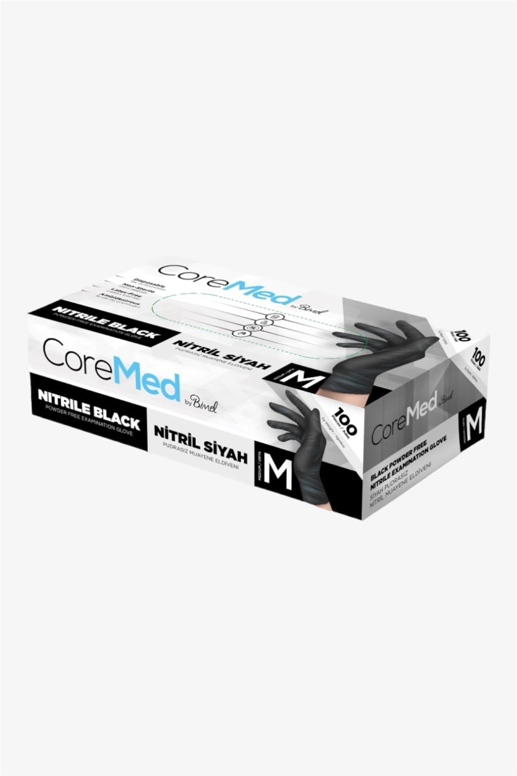 Pudrasız Siyah Nitril Eldiven 