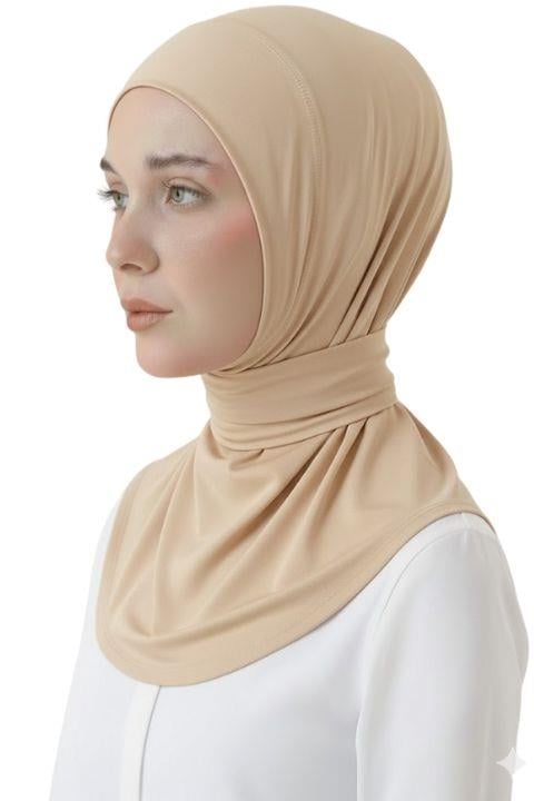 Belinda Kadın Çıtçıtlı Fular Şal - Sütlü Kahve
