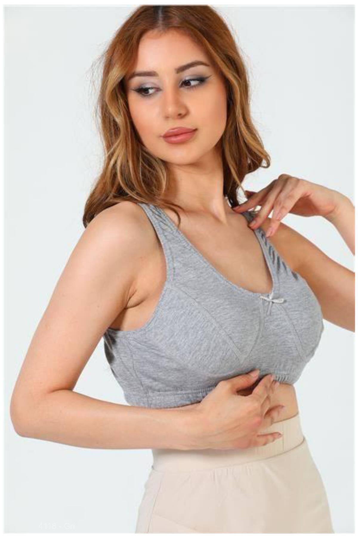 Büstiyer Yarım Atlet - Gri