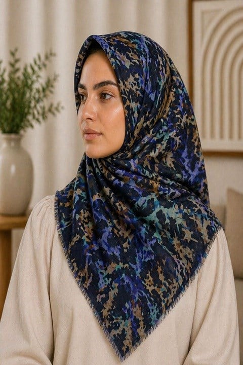 Desenli Flamlı Eşarp