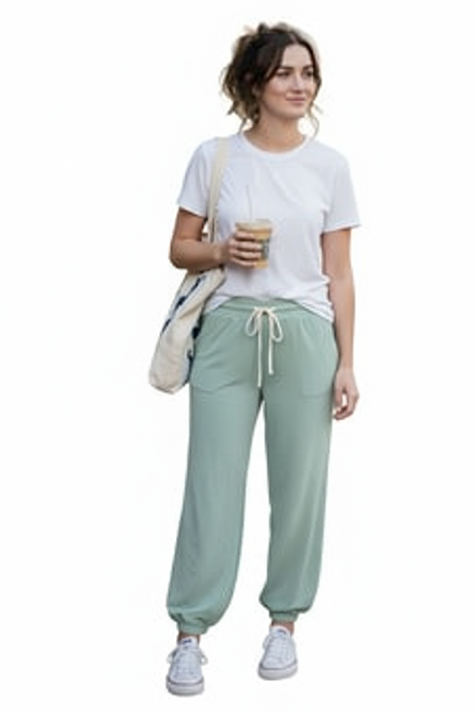 2 İPLİK KADIN EŞOFMAN-SU YEŞİLİ