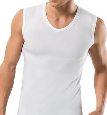 3 Adet Sıfır Kol V Yaka Erkek Atlet - Beyaz