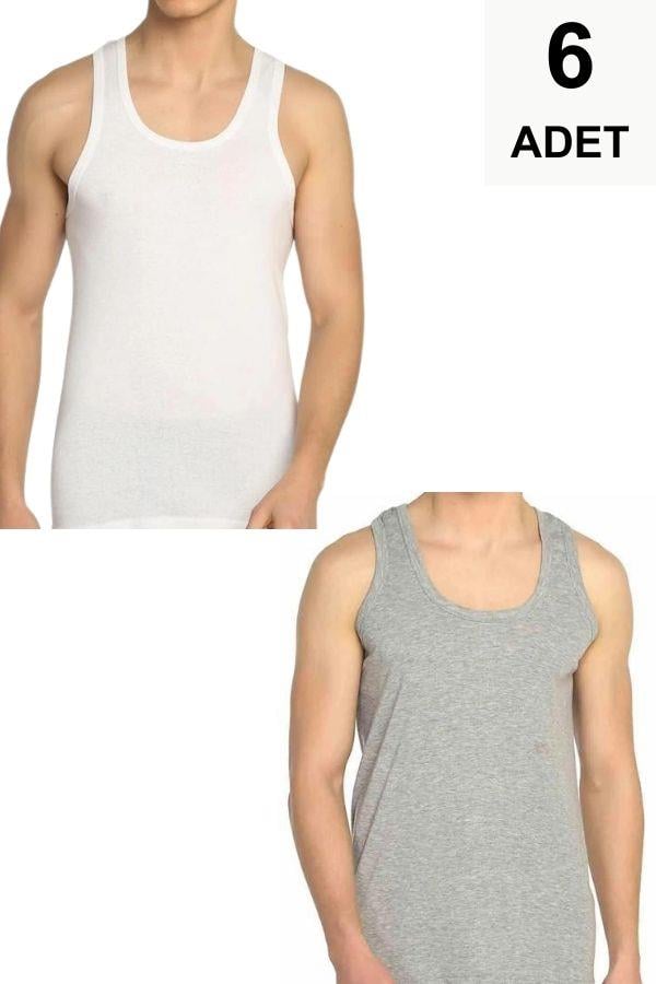 6 Adet Erkek Atlet - Karışık Renk