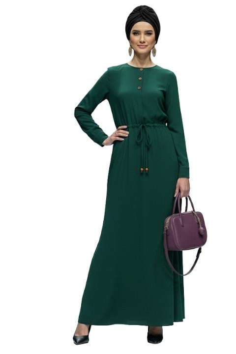 AYROBİN TÜNELLİ ELBİSE-YEŞİL