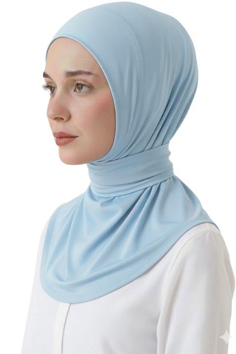 Belinda Kadın Çıtçıtlı Fular Şal - Bebe Mavisi