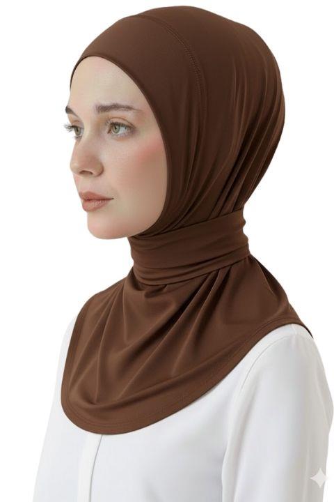 Belinda Kadın Çıtçıtlı Fular Şal - Kahverengi