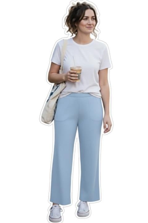 BOL PAÇA KADIN İKİ İPLİK EŞOFMAN-MAVİ