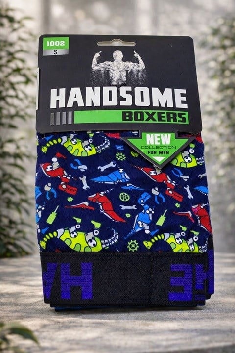 Desenli Erkek Boxer - Karışık Renk