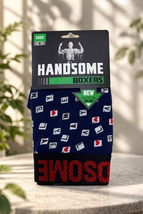 Desenli Erkek Boxer - Karışık Renk