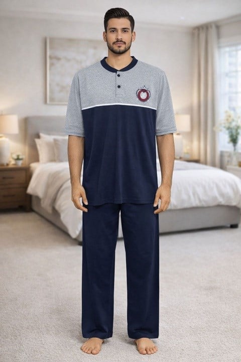 ERKEK KISA KOL PİJAMA TAKIMI