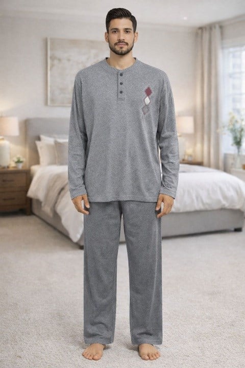 Erkek Süprem Uzun Kol Pijama Takımı