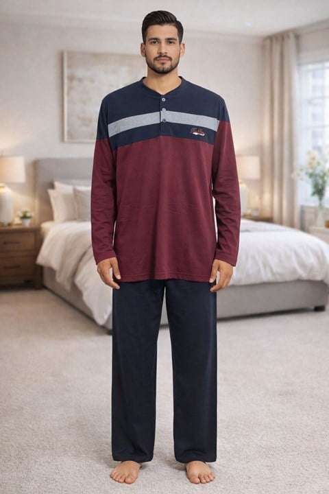 Erkek Süprem Uzun Kol Pijama Takımı