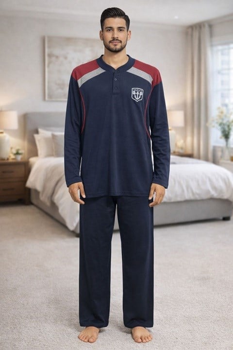 ERKEK UZUN KOL SÜPREM PİJAMA TAKIM- 2055 HFZ