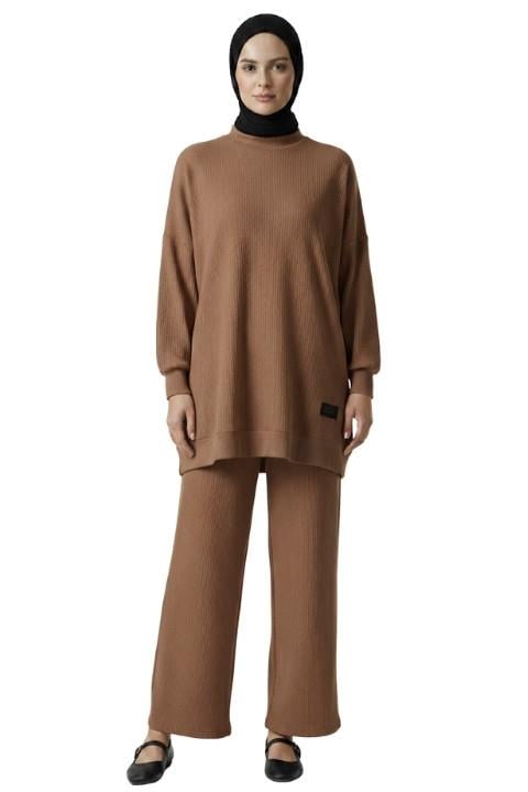 HELİN KADIN TUNİK TAKIM-KAHVERENGİ