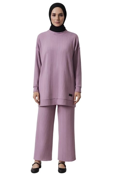 HELİN KADIN TUNİK TAKIM-LİLA
