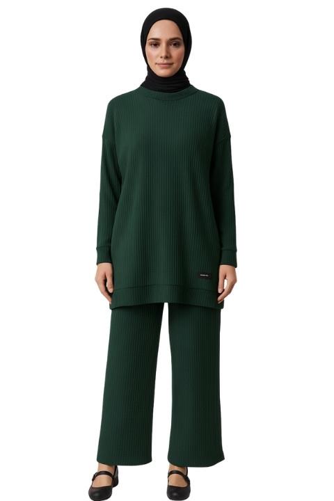 HELİN PANTOLON TUNİK TAKIM-ZÜMRÜT YEŞİLİ