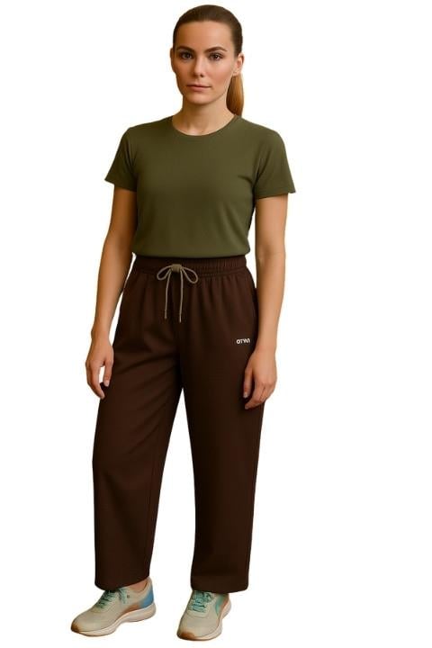 KADIN EŞOFMAN ALT-KAHVERENGİ