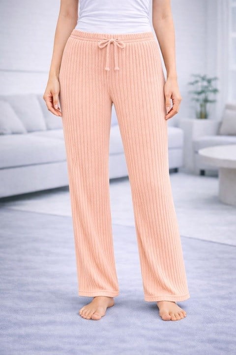 Kadın Fitilli Pijama Altı - Yavruağzı