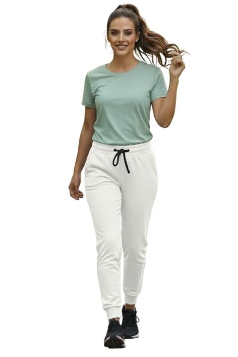 KADIN LASTİKLİ EŞOFMAN-BEYAZ